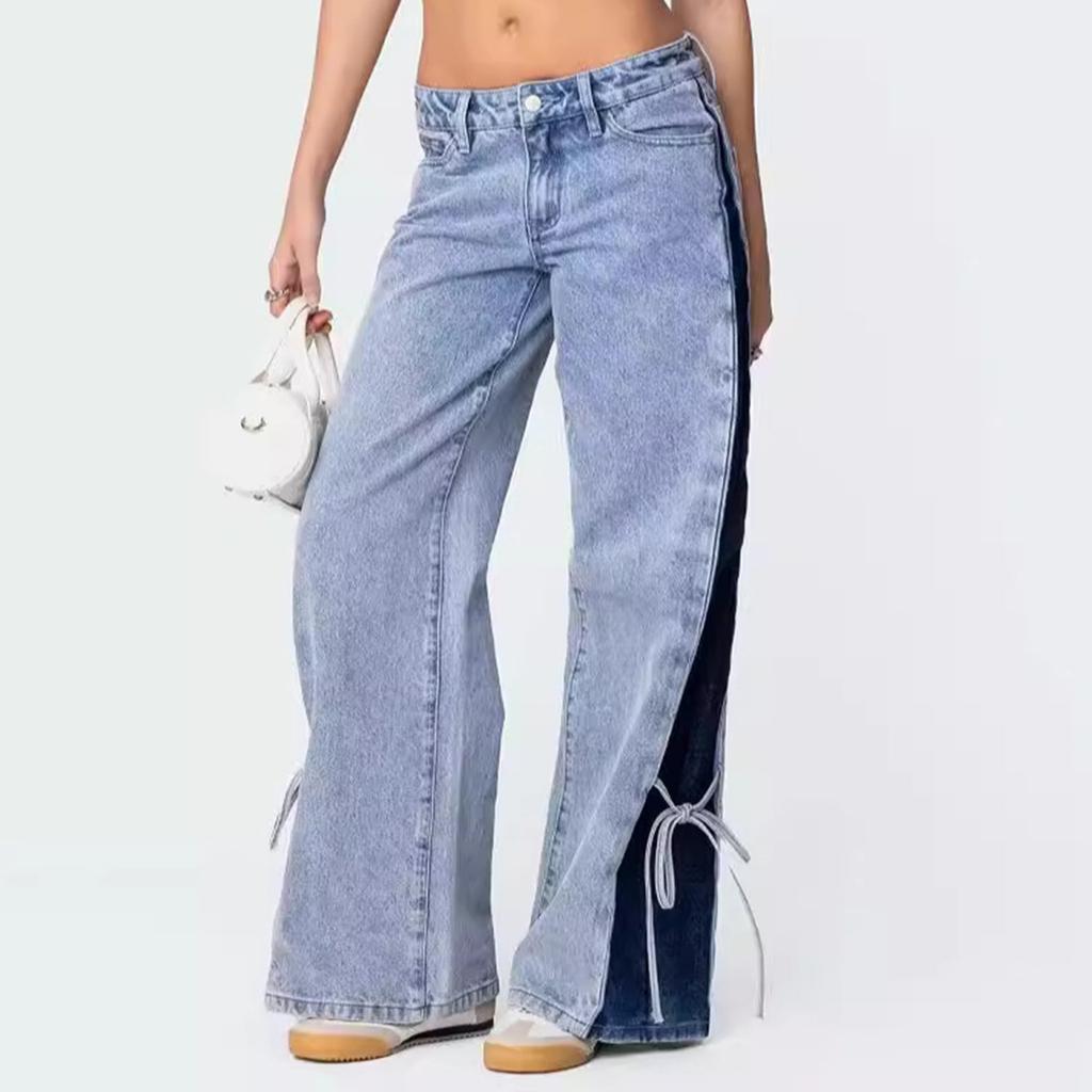 Ladies' Retro Straight Leg High Waisted Jeans