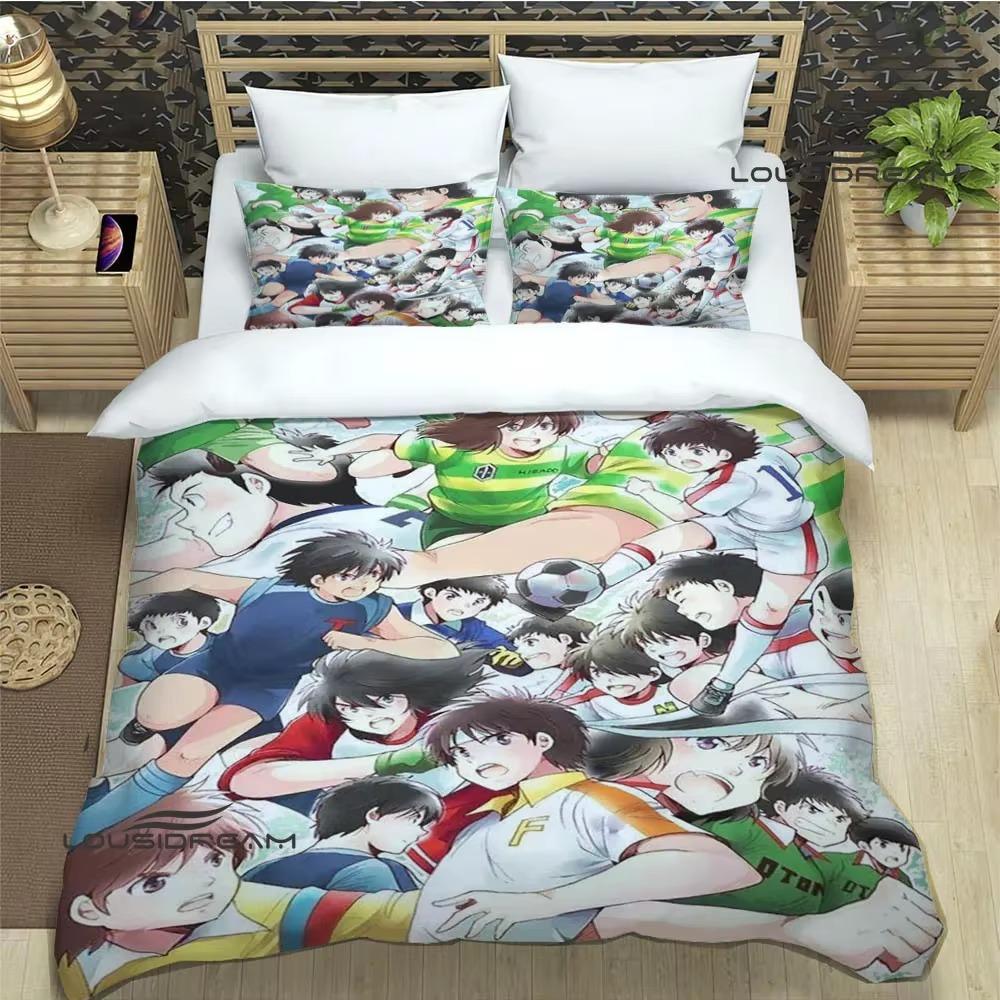 Captain Tsubasa Cartoon Bedding Sets Exquisite Bed Supplies Set Duvet Cover Bed Comforter Set Bedding Set Luxury Birthday Gift