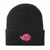 Beanies Women Autumn Winter Warm Hat Anime Akatsuki Cosplay Red Cloud Embroidery Caps For Men Knitted Bonnet Unisex