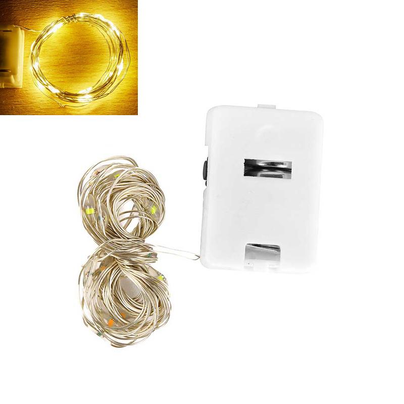 2/1M LED Copper Wire String Lights Battery Powered Garland Fairy Light Home Christmas Wedding Party Decorations Holiday Lighting