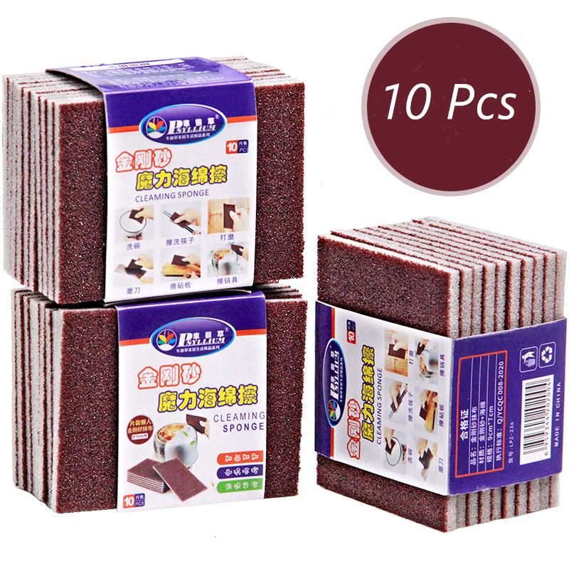 

10 шт./1 рулон, инструменты для чистки, губка для мытья посуды, волшебная салфетка, наждачная губка, чистая кухонная раковина, обеззараживание, удаление ржавчины 10 Pcs