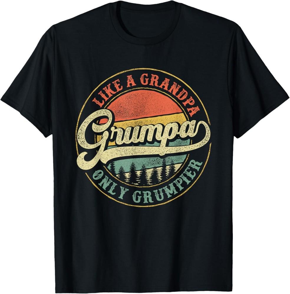 Mens Grumpa Like a Grandpa Only Grumpier Retro Grumpa Definition T-Shirt Unisex T-Shirt S