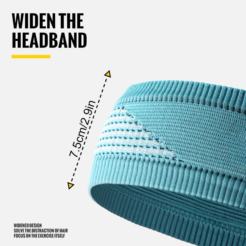 WRELS Sports Headband Breathable Elastic Fitness Sweatband Anti Slip Yoga Headband Outdoor Running Tennis Basketball Headband