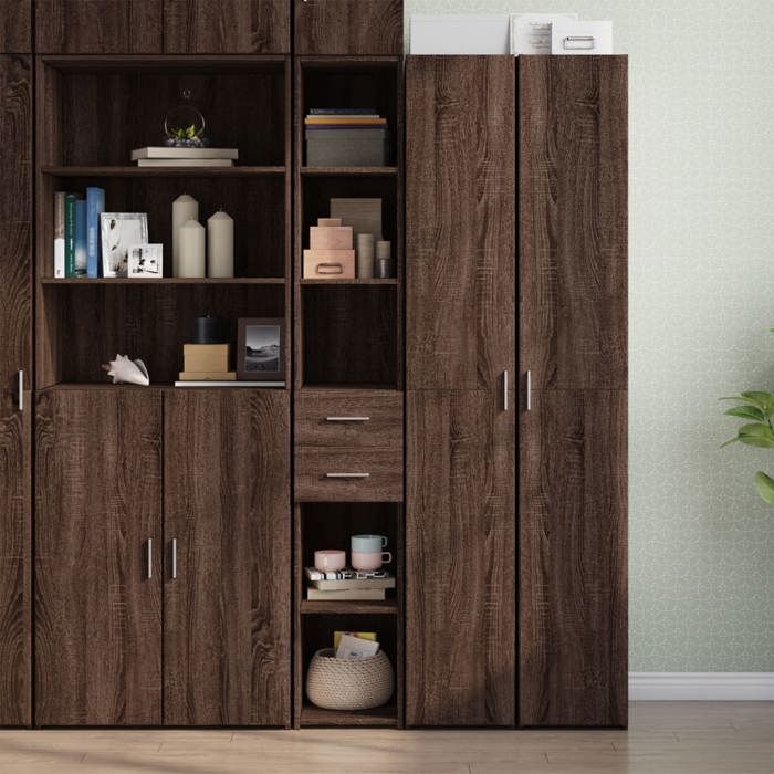 VidaXL Highboard Brown Oak 30x42.5x185 Cm Engineered Wood 846242
