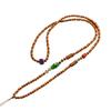 Ancient Style Hand-Woven Olive Pit & Jadeite Pendant Necklace for Women