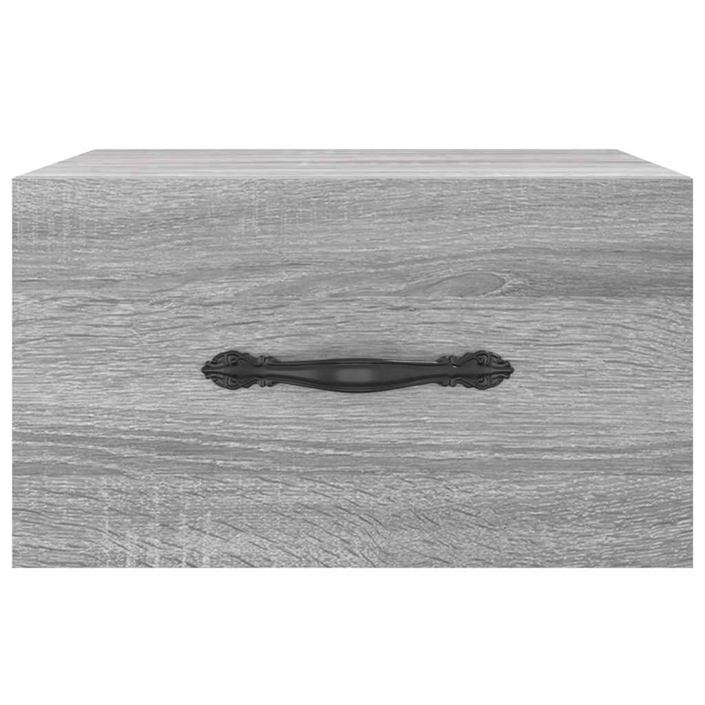 Wall Mounted Nightstand Gray Sonoma 35x35x20 cm