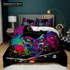 Cartoon Skateboard Wolf Kids Hip Hop Skateboard Sport Bedding Set Duvet Cover Bed Set Quilt Cover Twin Single Queen King Size