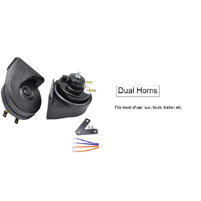 2X 410Hz/510Hz Snail Horn 110-125Db For Car Motorcycle Truck Waterproof Us Stock