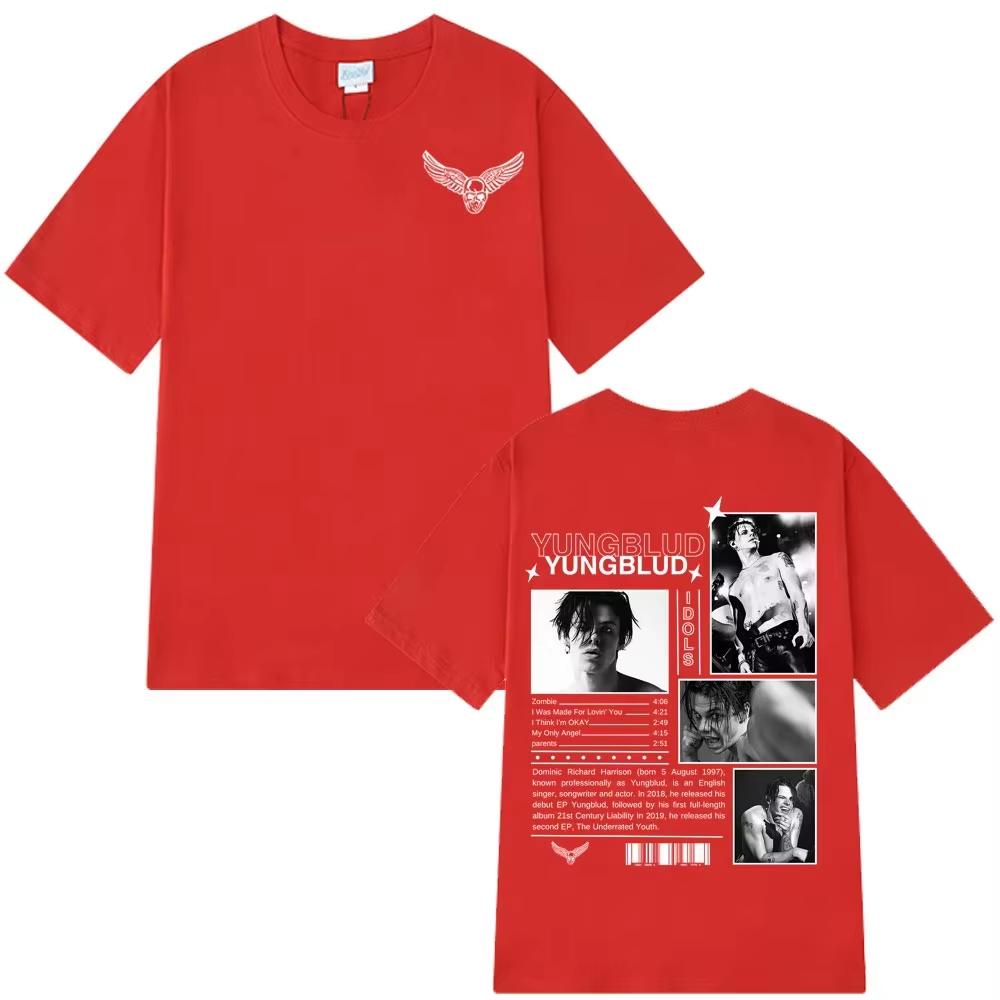 Summer Hot Saleyungblud Idols The World Tour 2026 Tshirts Unisex Unisex Hiphop Punk Tshirts Shortsleeved Loose Casual Clothing