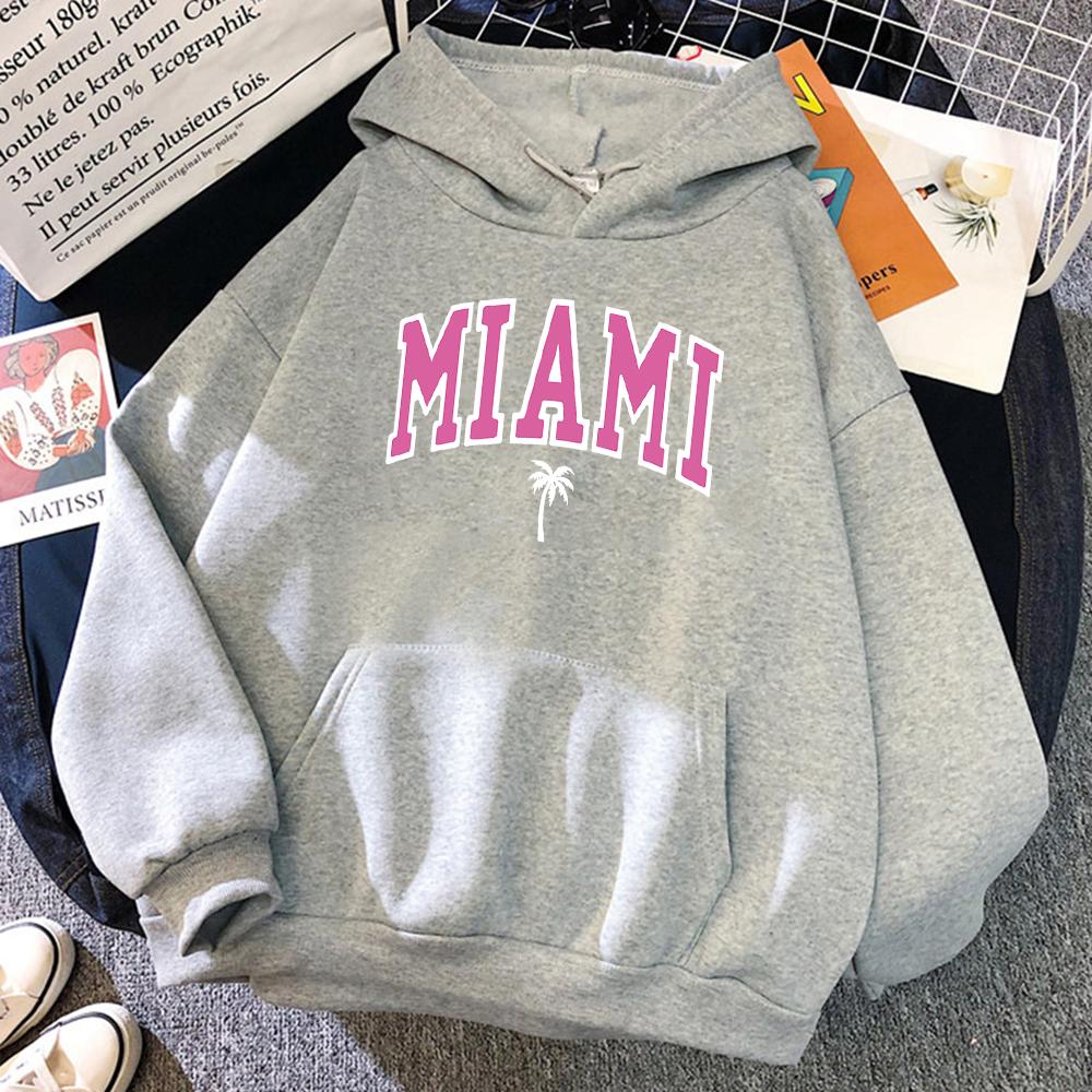 Miami Beach, Florida, USA Street Hanorac pentru femei Street Hanoare largi Fleece respirabil Streetwear Casual Fleece Îmbrăcăminte pentru femei