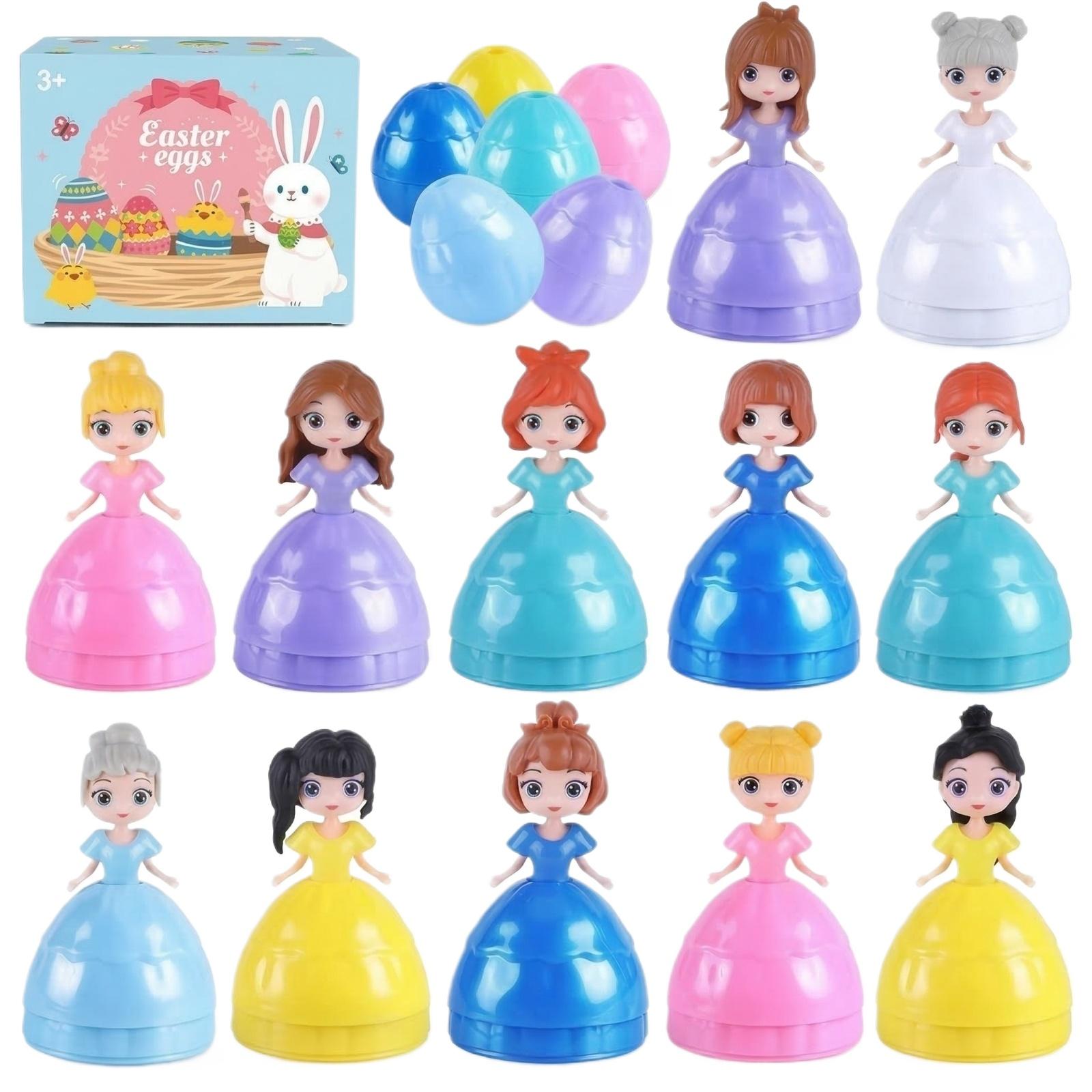 12 Princess Themed Pre Filled Easter Eggs, Basket Fillers, Children s Treasure Gifts One Size жёлтый