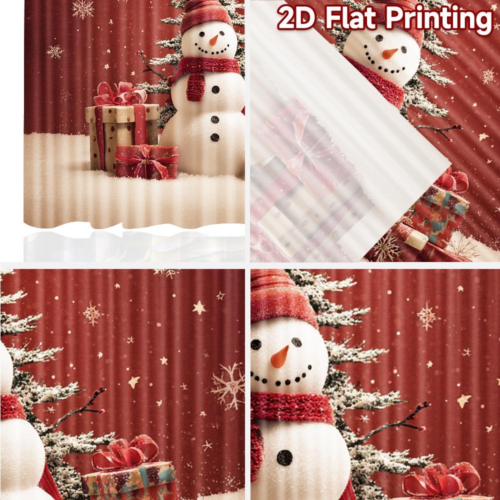 2pcs, 2D FLAT PRINTING Curtains (Without Rod) Snowy Festivity Halloween Festival Fashion Curtains Polyester Curtains All Seasons