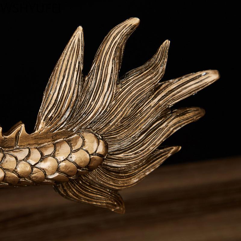New Style Lucky Dragon Resin Decoration Living Room Bedroom Study Creative Decoration Shop Opening Auspicious Crafts WSHYUFEI