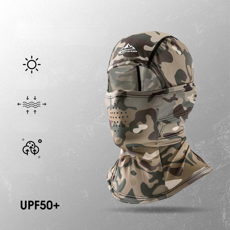 

Літній тактичний камуфляжний чохол для чоловічої риболовлі на відкритому повітрі мотоцикла Ice Silk дихаюча сонцезахисна маска для верхової їзди