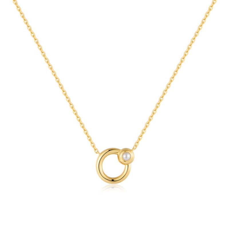 

ANIA HAIE Hoop Natural Freshwater Pearl Necklace N058-03G single type
