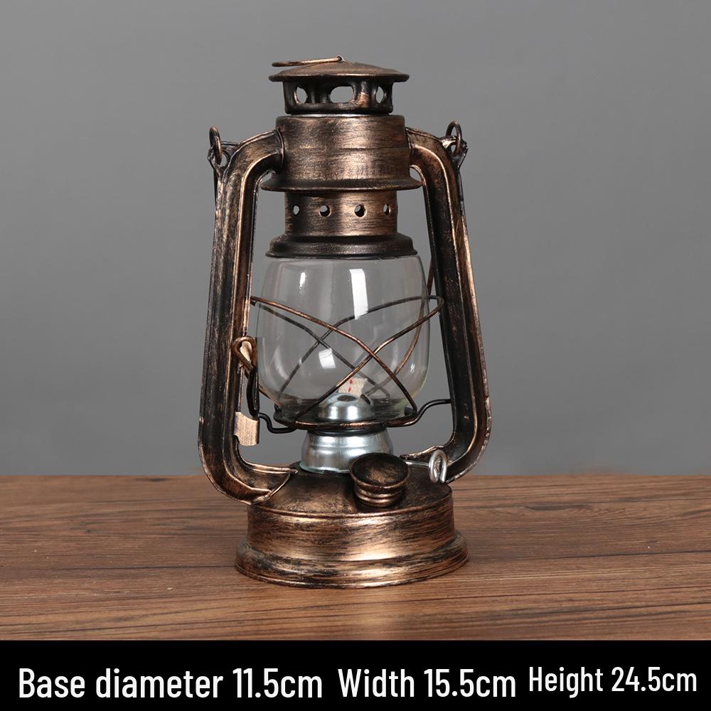 Retro Nostalgic Multi-Color Kerosene Horse Lamp - Portable Outdoor Camping & Decorative Lamp