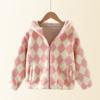 Unisex Kids Thickened Fleece Lined Warm Winter Casual Outerwear Coat