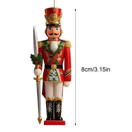 Yousheng Christmas Nutcracker Ornaments Small Wooden Soldier Nutcracker Hanging Decoration for Christmas Tree Holiday Party Decor
