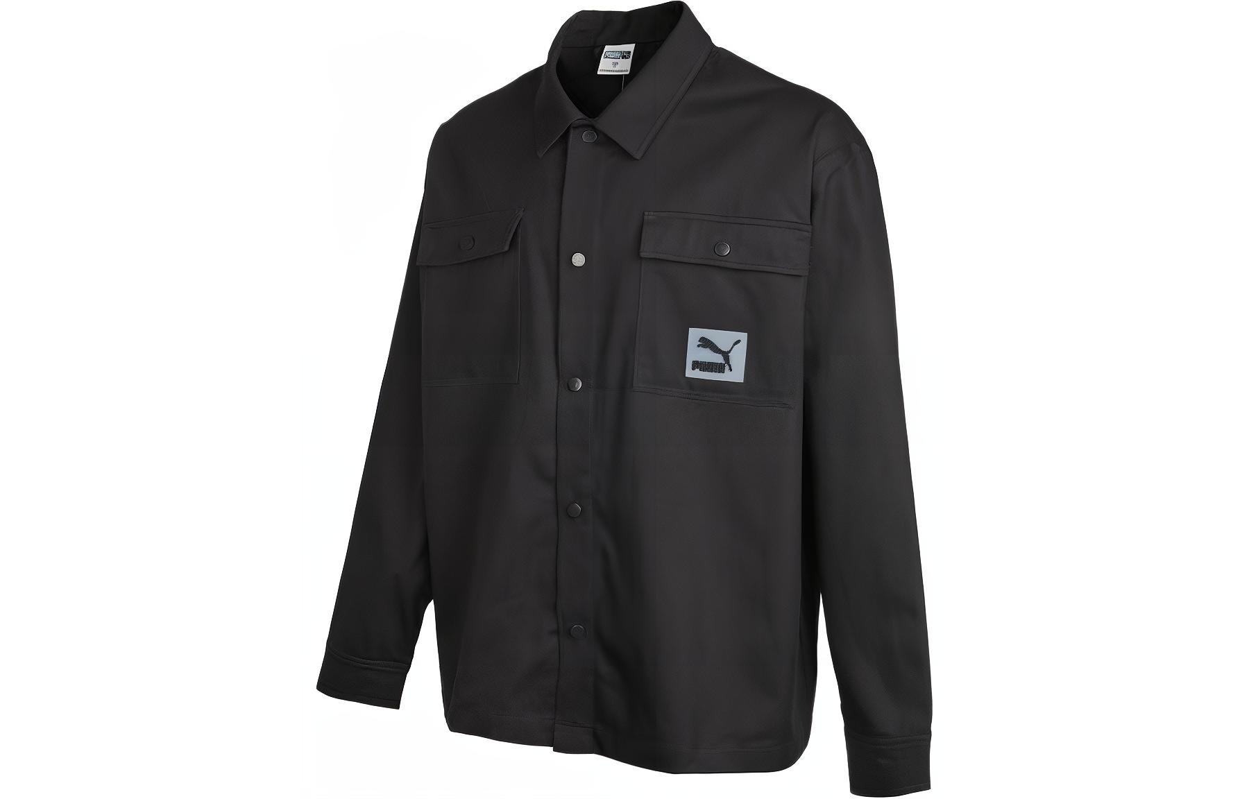 PUMA Leisure Jackets Men s Gray Lapel Moderate Workwear 622129-75 XL
