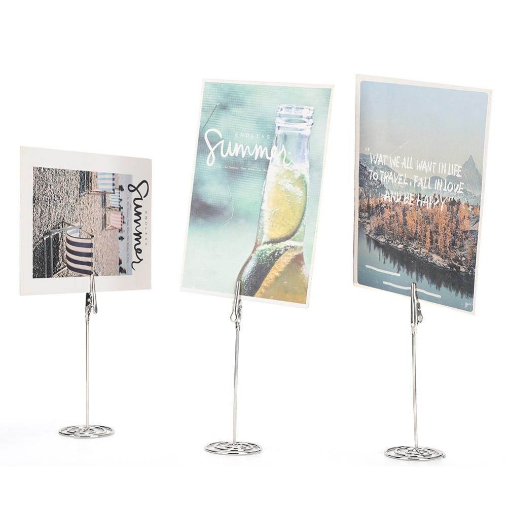 10Pcs Metal Table Name Clip Mouth Shape Metal Photo Stand  Wedding Table Decoration