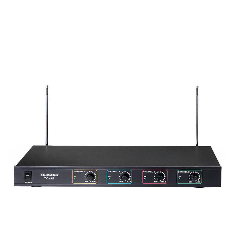 TAKSTAR TC-4R 4-Channel VHF Wireless Lavalier Microphone System