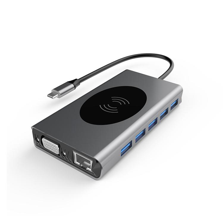 13 in 1 Usb 3.0 Type C Hub Multiport Dock Station With 4k Rj45 Tf Pd Charging Adapter Power Usb Hub