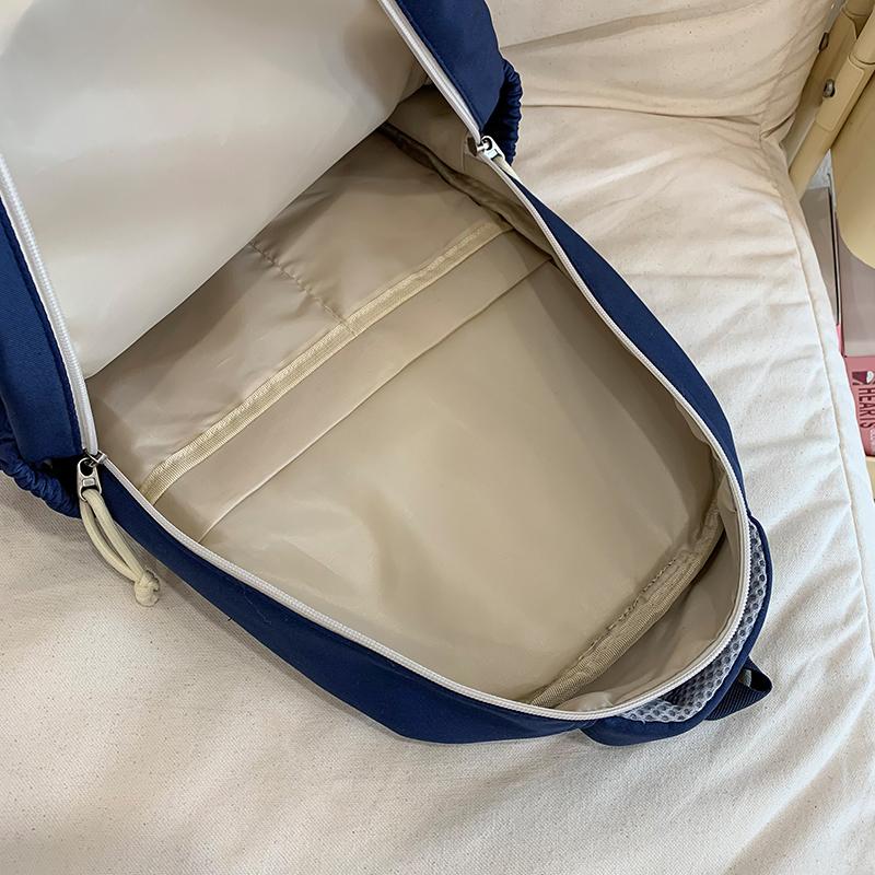 Student School Bag Women Large Capacity Contrast Color Backpack