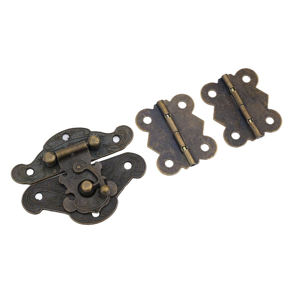 Cabinet Latches Hinge Bronze Cabinet Easy Installation Hasp Retro Design Antique Bronze Buckle Vintage Hardware