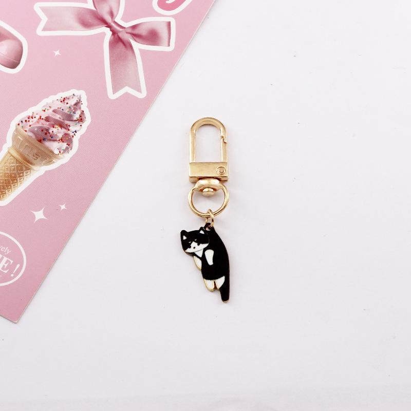 6 Pcs Cute Kitten Keychain Couple Gift and Cat Charm Key Chain Fashion Jewelry for Animal Lovers Car Bag Hanging Accessories New