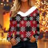 Dámské košile s dlouhým rukávem Roztomilé topy Vánoční potisky Trička Blůzy Ležérní Nadměrné velikosti Základní topy Pulovr