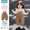 Youqi Toddler Girls' Overalls: 2026 Early Autumn Spring/Autumn Outdoor Casual Jumpsuit