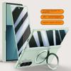 Magsafe Magnetic Metal Holder With Tempered Glass Film Full Protection Case For Samsung Galaxy Z Fold7 Spring Hinge Folded Cover