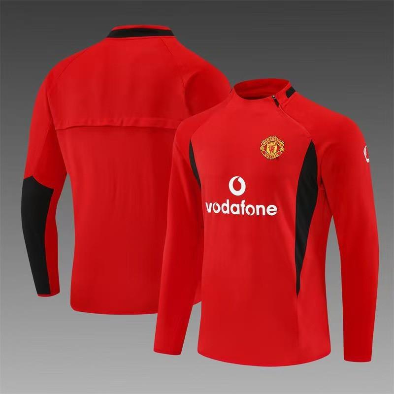 Vintage Football Training Jersey AC Milan Man U Brazil Long Short Sleeve Soccer T-Shirt
