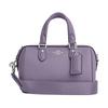 Rowan 17 Metal Logo Top Zip Closure Calf Leather Handy Shoulder Crossbody Bag Small Women's Light Violet