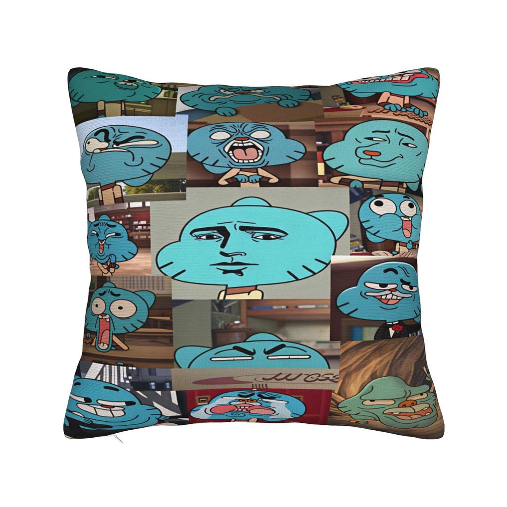 Gumball Gum Ball Watterson Amazing Cartoon Pillow Case Print Pillow Cover Novelty Cushion Cover For Sofa Bedroom Home Decor