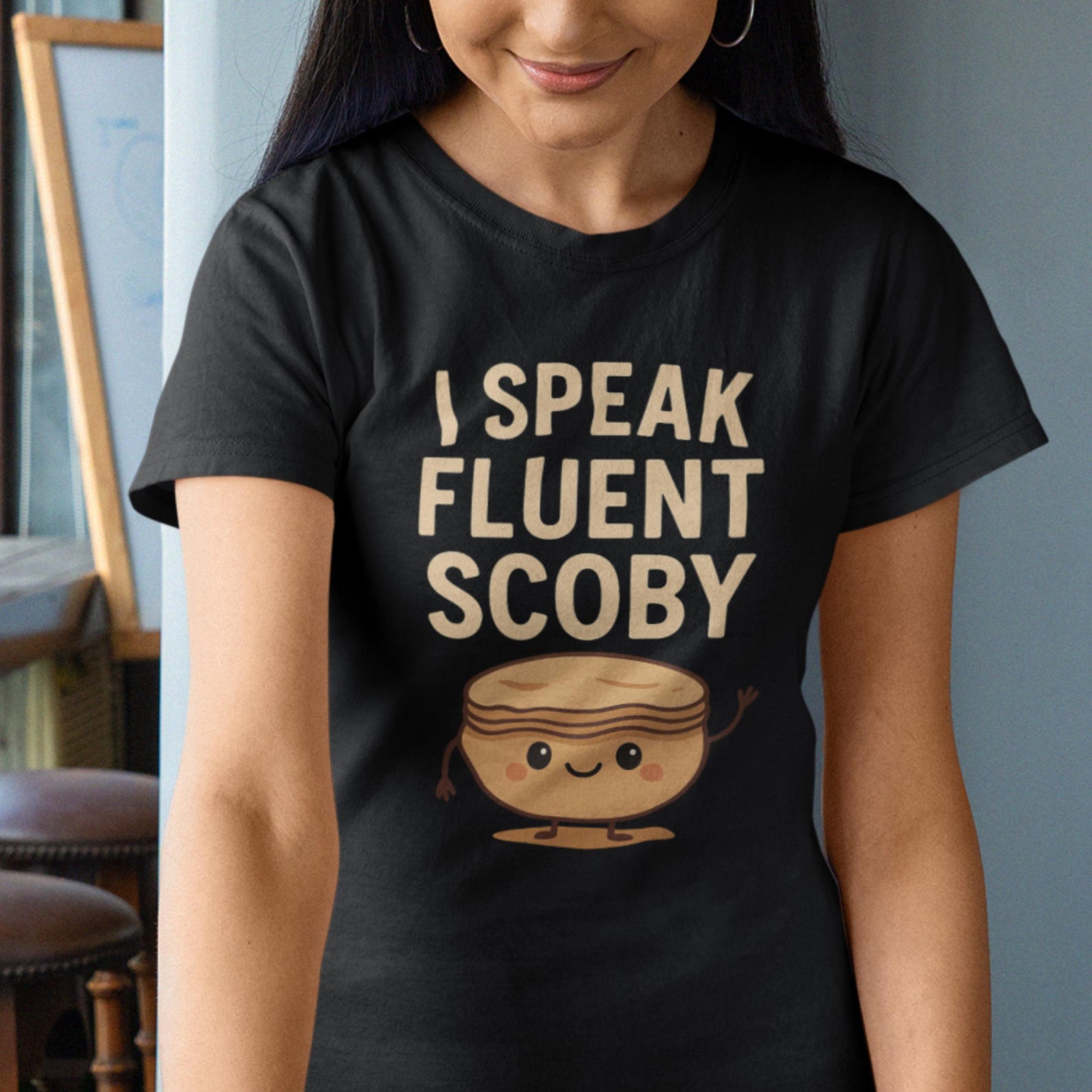I Speak Fluent Scoby Shirt Kombucha Fermentation Tee L