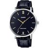 Casio CASIO Quartz Men's Watch MTP-VT01L-1B Black X Black Leather Band Overseas Model [Parallel...