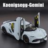 New 1:24 Gemera GT Super Sport Car Alloy Diecast Metal Model Car Sound & Light Hobby Collectibles Trendy Ornament Gift For Boyfriend