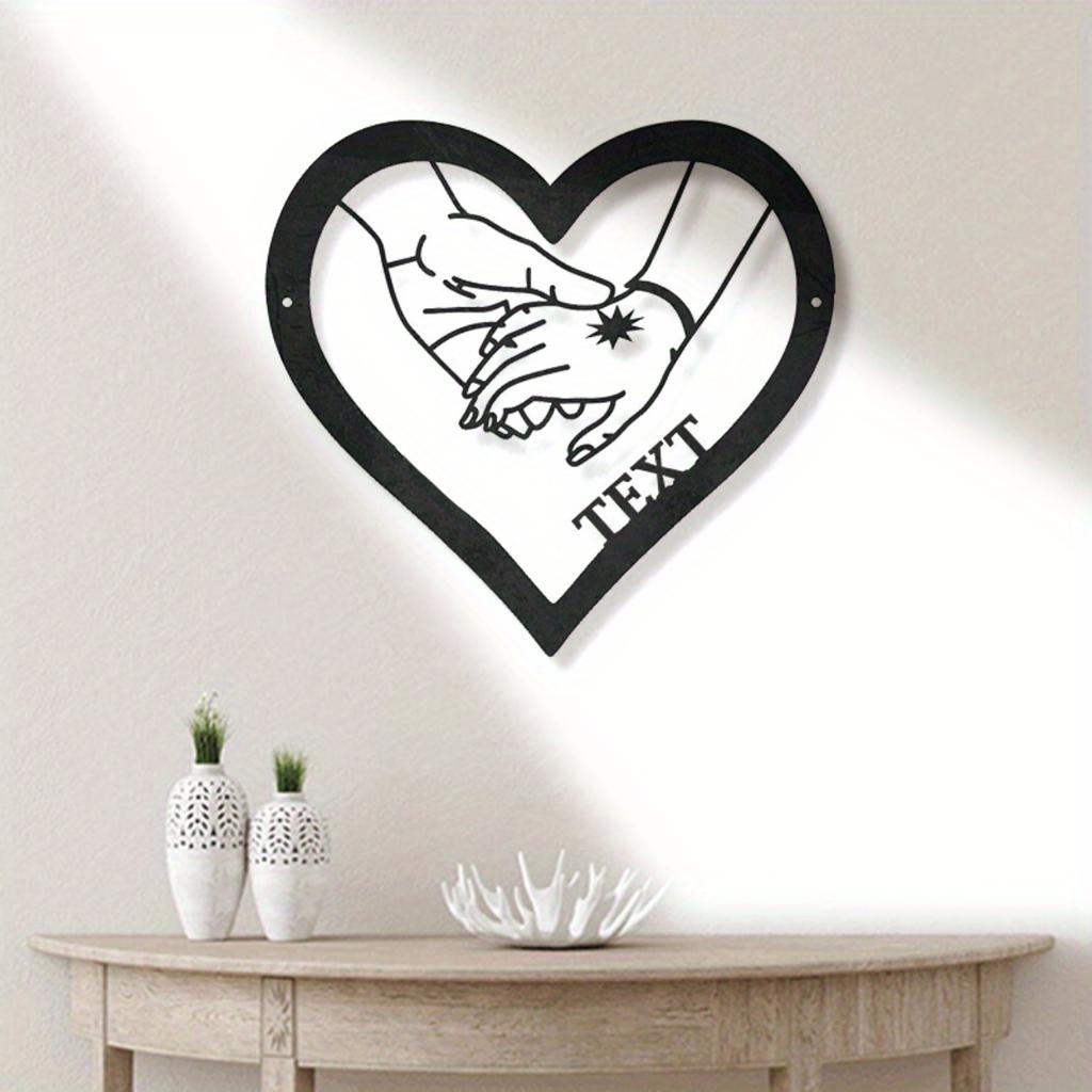 Custom Metal Love Hand Sign Heart Shaped Wall Art Decor Indoor Outdoor