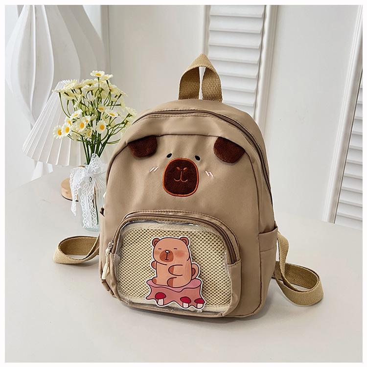 

2025 новый рюкзак для детского сада, дорожный, для покупок, с индивидуальностью, милый, универсальный, маленький школьный рюкзак, сумка для отдыха коричневый