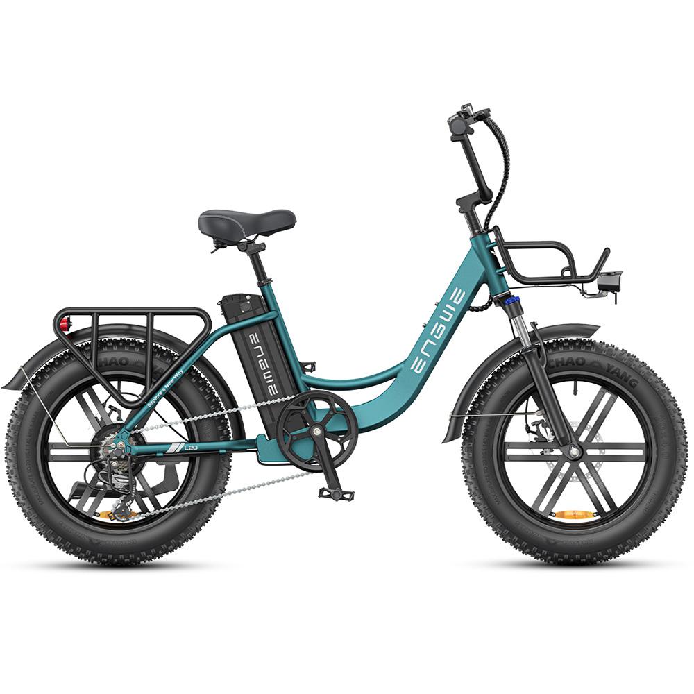 Electric Bicycle Engwe 20" 250W Motor 48V 13AH City Ebike Top Speed 25Km/h Max Load 120Kg All Terrain Ebike 7 Speed Green L20 Boost