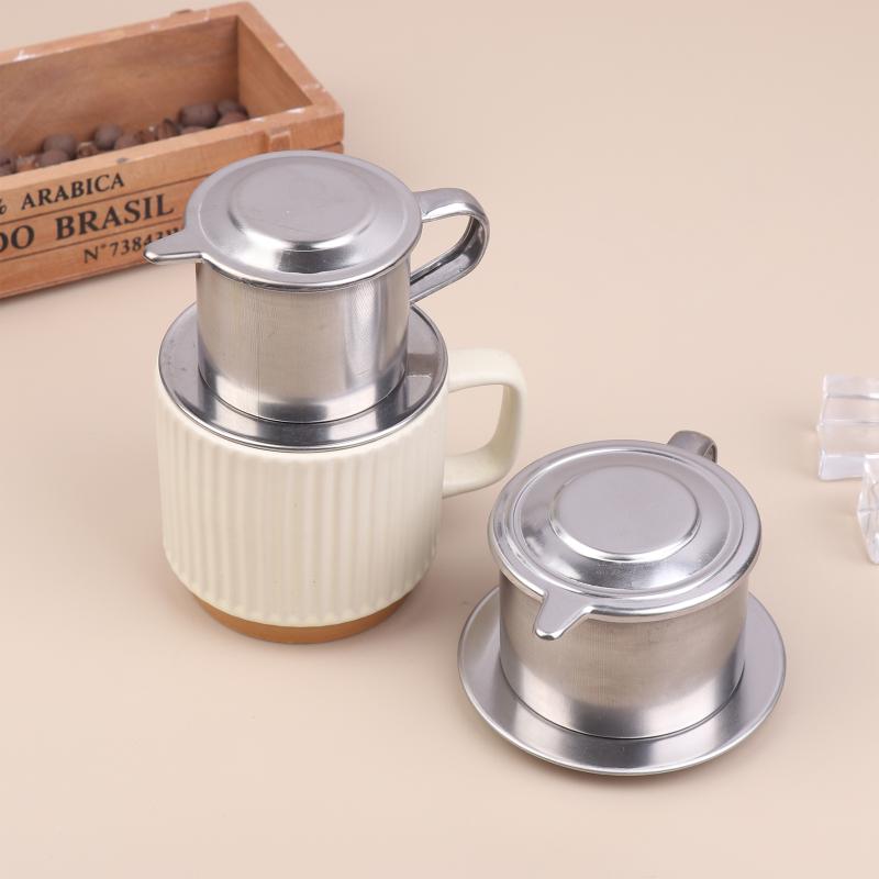 Stainless Steel Coffee Filter Infuse Cup Vietnamese Coffee Dripper Maker Pot Portable Coffee Drip Strainer Kitchen Tools 1Pc