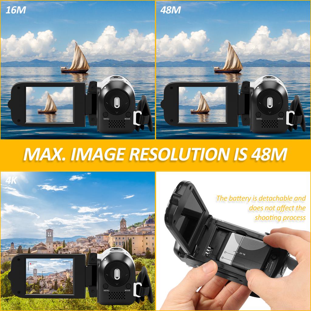 Video Camera Camcorder Retro Handheld Digital Camera with 2.7 Inches Display Screen 16X Zoom Camcorder for Home Office Outdoor