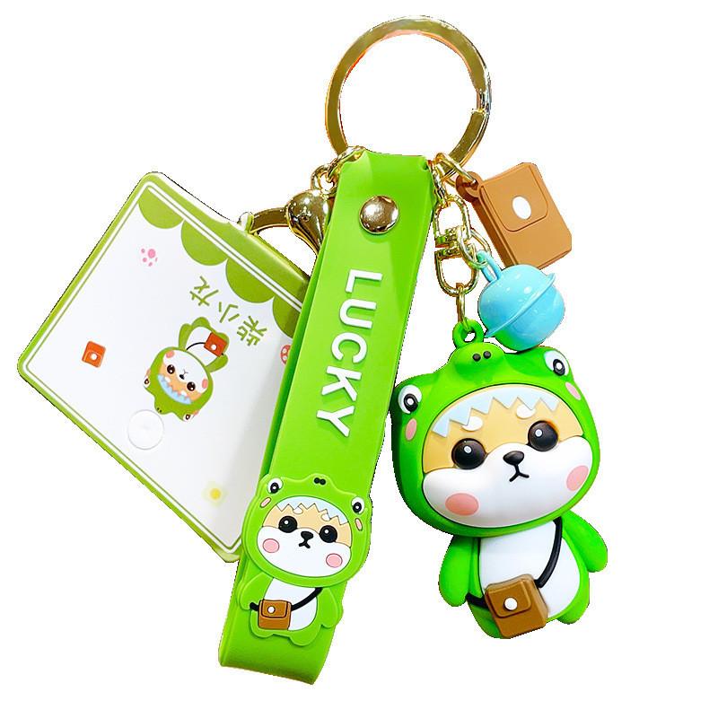 Adorable Cartoon Shiba Inu Keychain Resin Cute Trendy Dog Bag Accessory For Couples