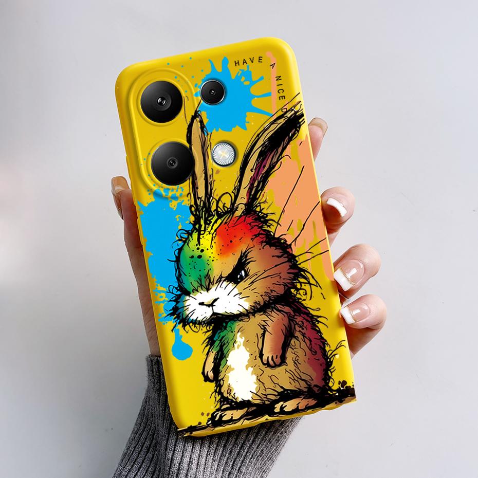 For Xiaomi Poco M6 Pro Case Soft Silicone Cute Cat Panda Shockproof Cover for Poco M6 Pro 4G TPU Coque Funda Shell M6Pro 6.67''