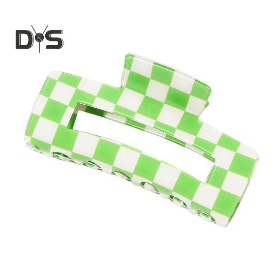 1/4Pcs Women Hair Claws Strong Fixation Plaid Pattern Design Hair Clips Versatile Lattice Hair Accessories