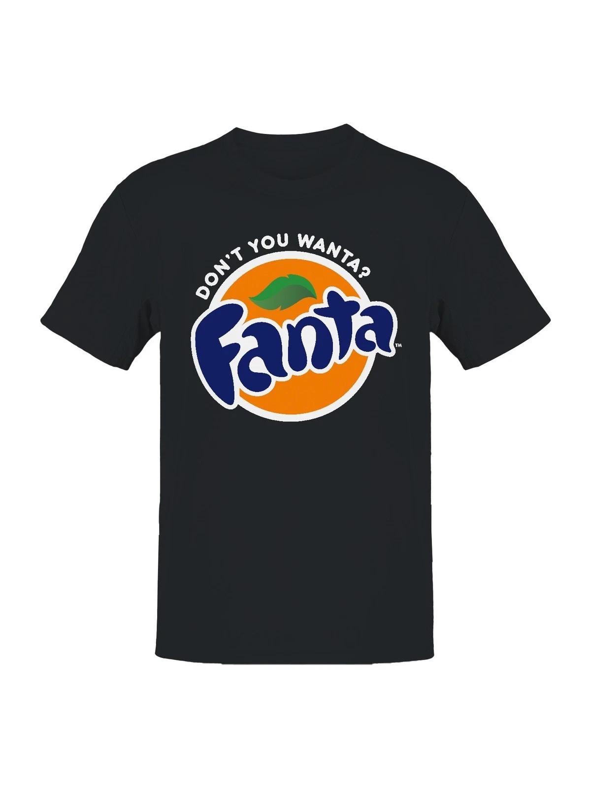 Officially Licensed Fanta Logo with Slogan Men s T-shirt S