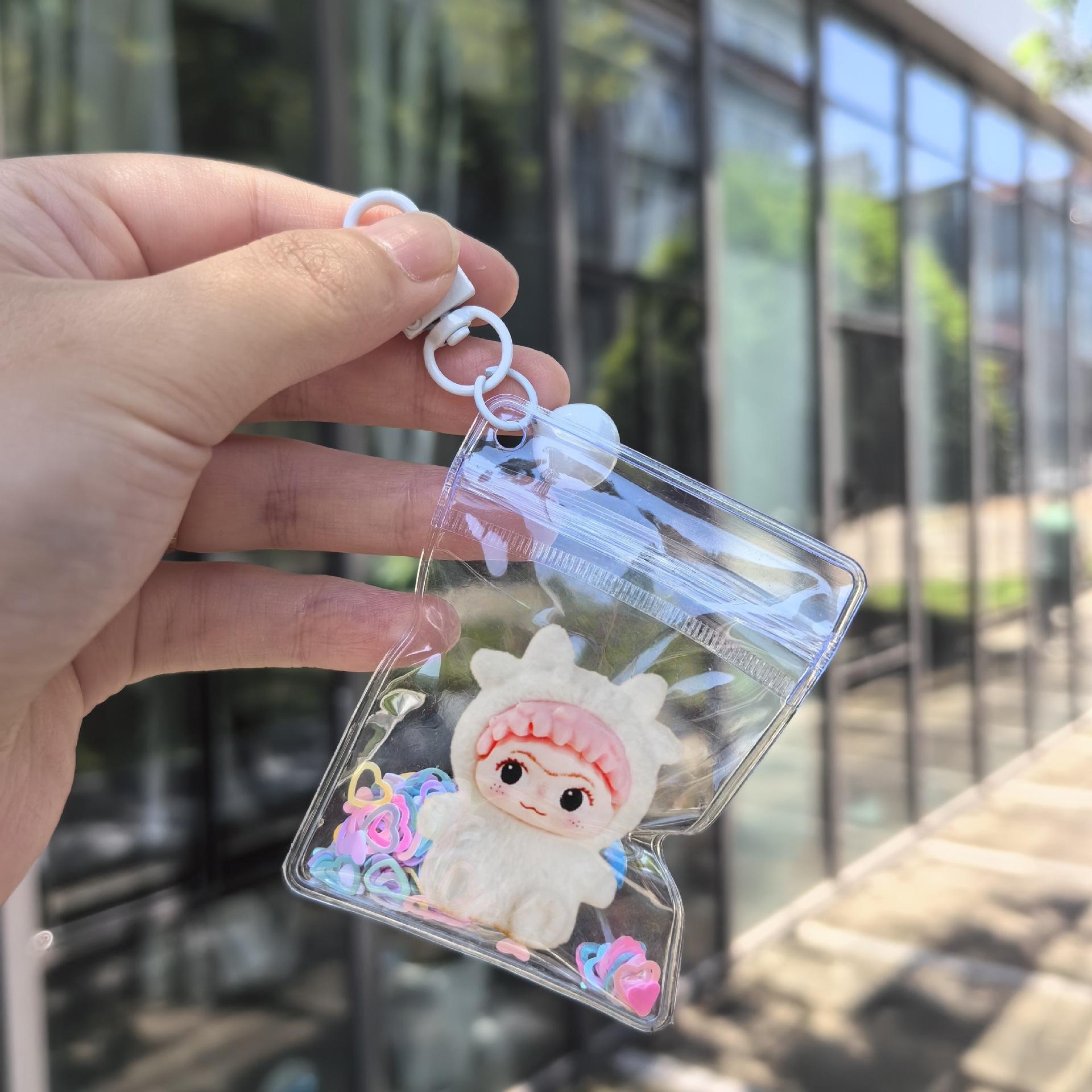 Flocking Baby Dog Cool Bell Keychain Gift Pendant Couple Cartoon Cute Animal Crocodile Pendant