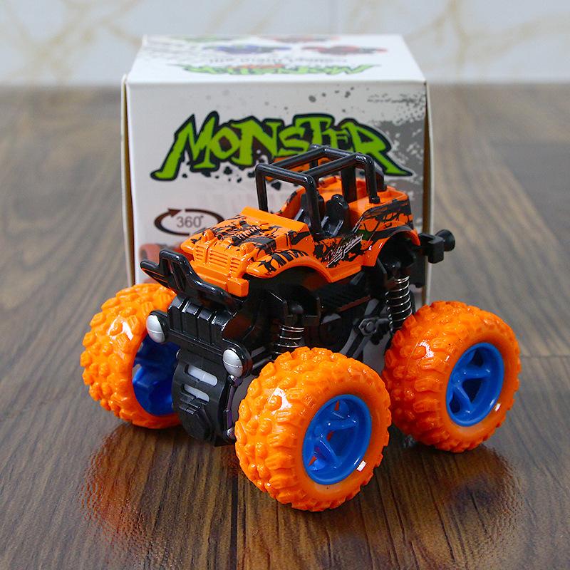Farmer Stunt Car Inertia 4x4 Dual Inertia Stunt Green Climbing 360° Spin Flip Shock Thickened Tires Off-Road Scooter Toy Car As a Halloween Gift