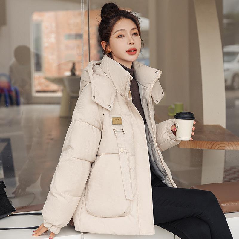 

Женская новая ветрозащитная легкая утолщенная пушистая теплая теплая от холода свободная короткая куртка из высококачественной ткани в стиле кэжуал для занятий спортом M